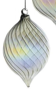 Opalescent Swirl Glass Ornament - 3 Styles