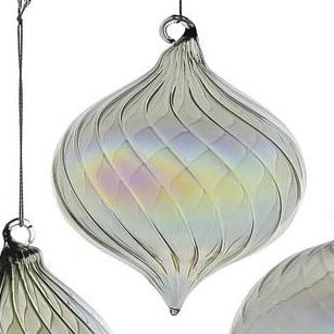 Opalescent Swirl Glass Ornament - 3 Styles