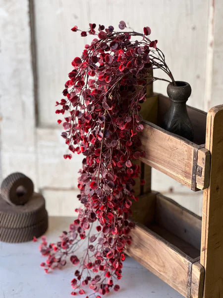 Rushing Red Leaves Hanging Stem