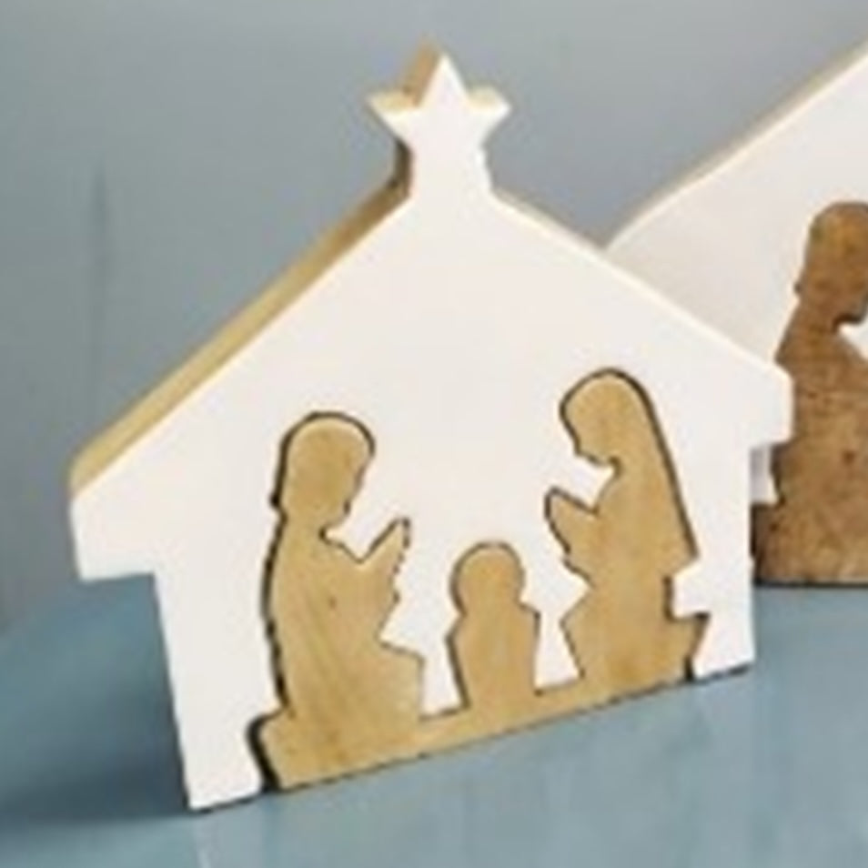 Large Wood & Enamel Nativity Scene Puzzle