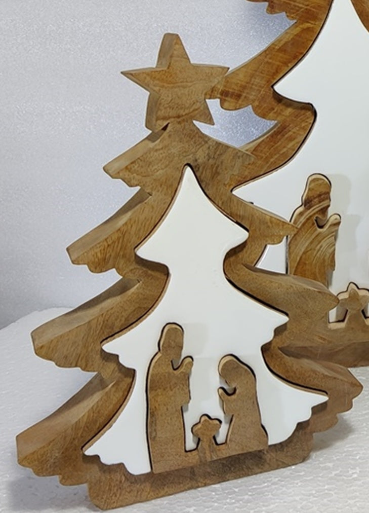 Wood & Enamel Tree Nativity Puzzle