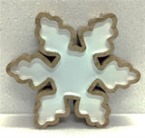 10" Wood & Enamel Snowflake