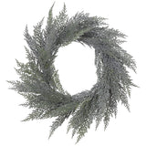 12" Frosted Cedar Candle Ring