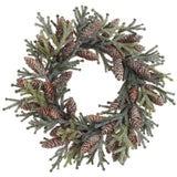 20" Frost Pinecone Wreath