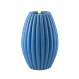 4x6" Deluxe Ice Blue Stripe Candle
