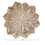 10" Ivory Flower Shaped Plate