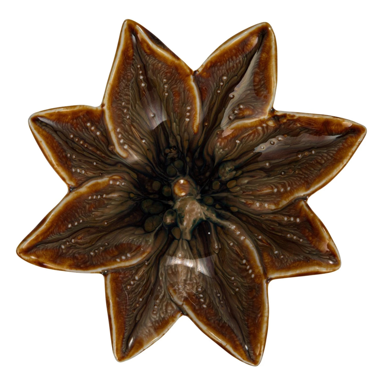 Small Stoneware Flower Shaped Plate