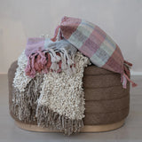 Woven New Zealand Wool Blend Shag Throw