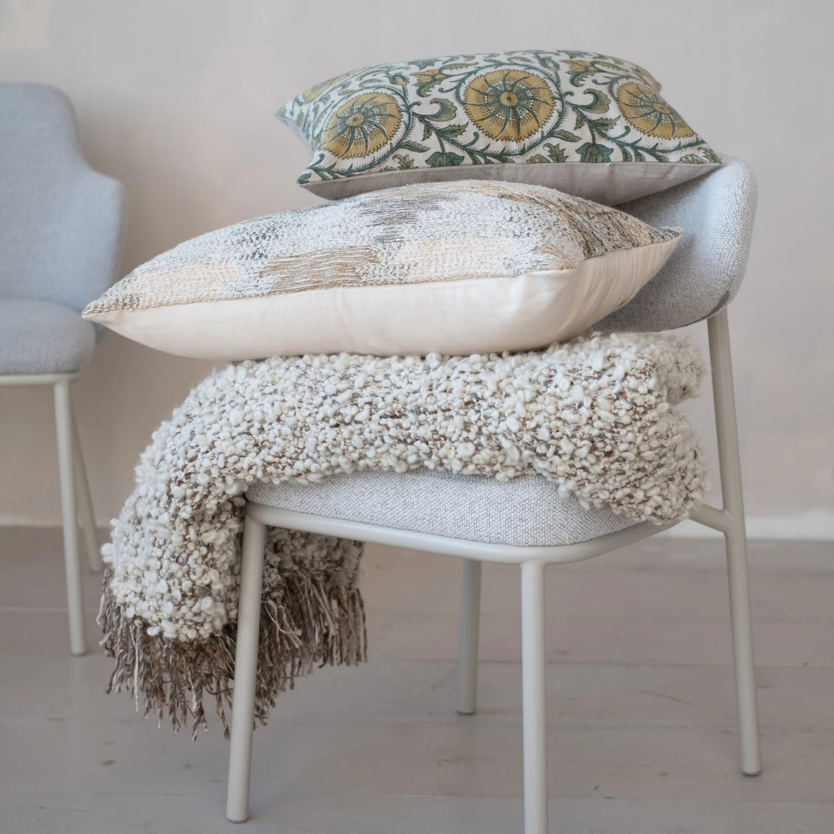 Woven New Zealand Wool Blend Shag Throw