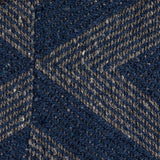 Blue Geometric Woven Cotton Blend Throw