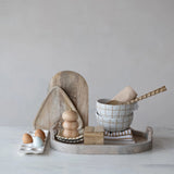 Bleached Oval Mango Wood Tray
