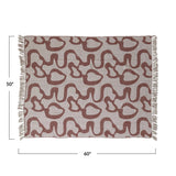 Brown Abstract Jacquard Throw Blanket