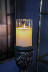 Cream Moving LED Glass Candle Set