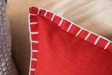 Red Chunky Whip Stitch Pillow