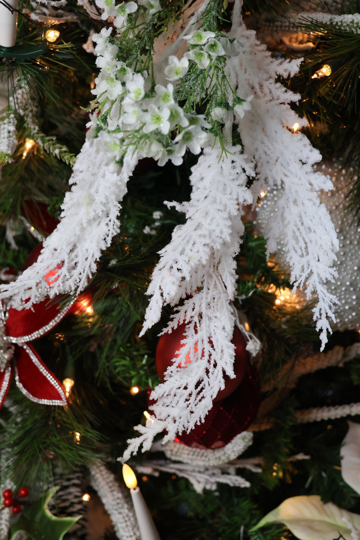 Winter Snowy Cedar Spray