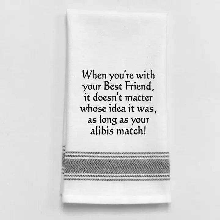 Best Friend Funny Tea Towel