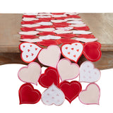 Romantic Hearts Cutout Table Runner