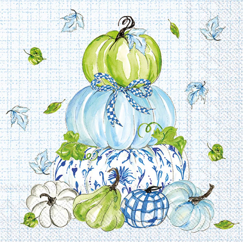 Chinoiserie Pumpkins Paper Cocktail Napkin