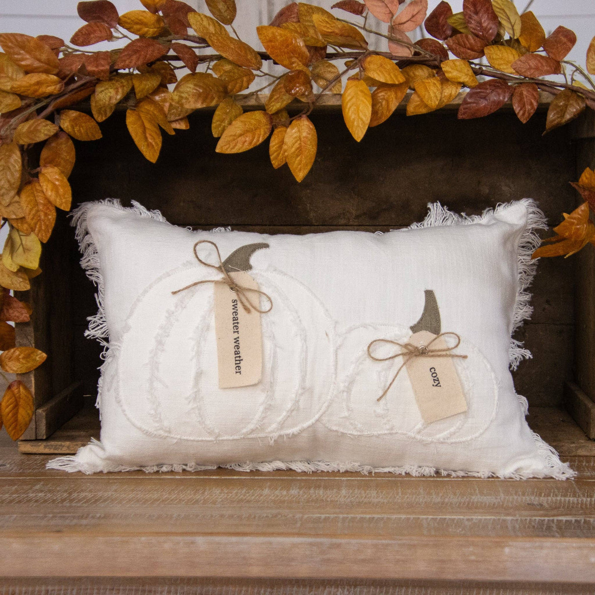 Raggedy Pumpkins Lumbar Pillow