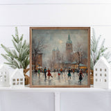 Ice Skating Fun Wood Art