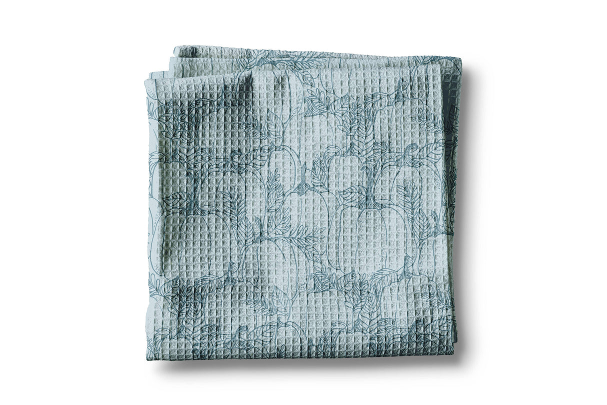 Blue Pumpkin Chinoiserie Toile Tea Towel