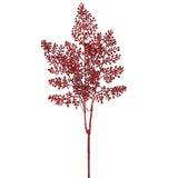 Red Sequin Bendy Fern Spray