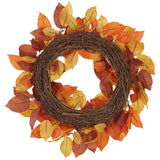 24" Turning Leaves Salal Wreath
