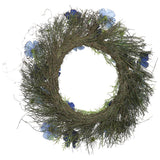 24" Blue Cosmos Wreath