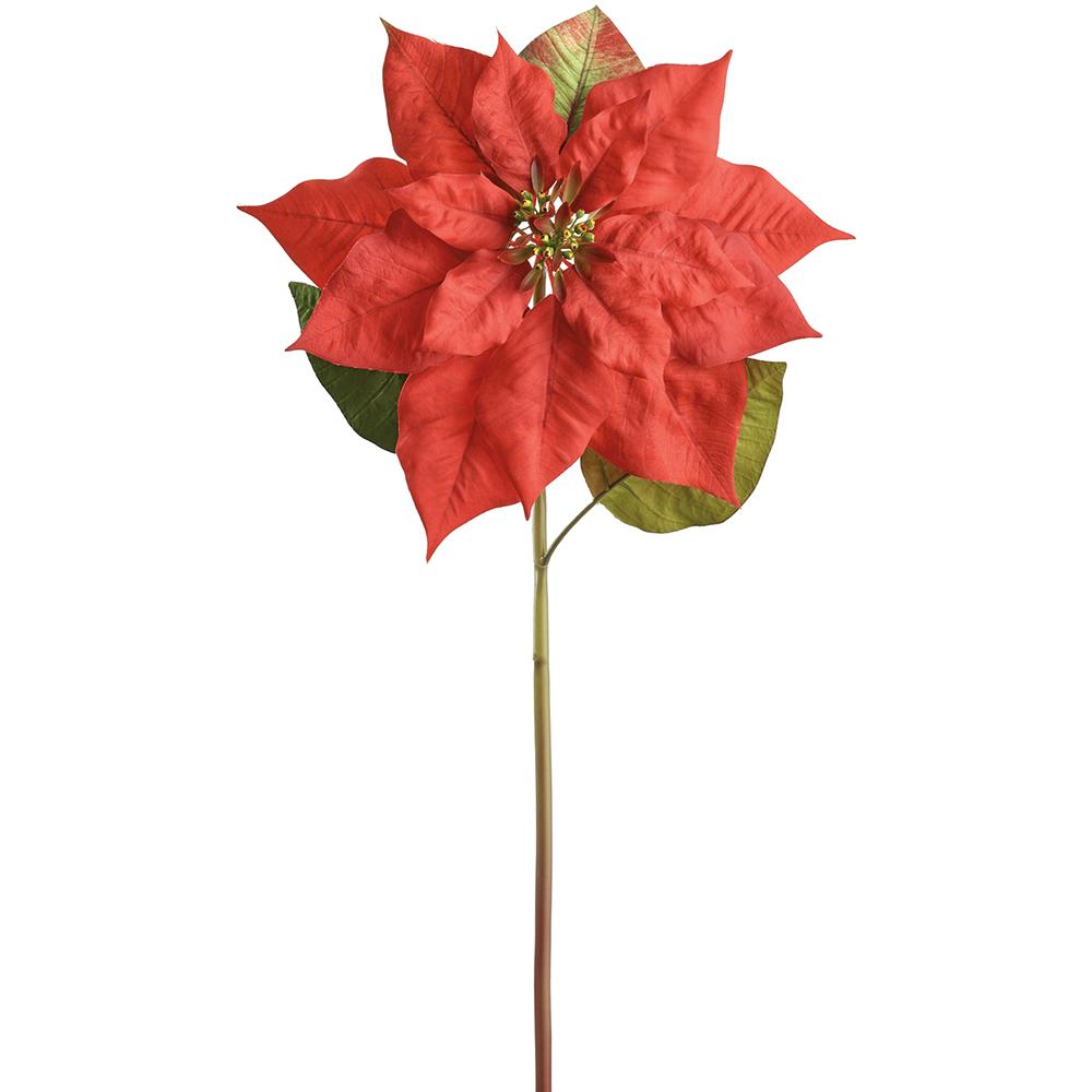 Holiday Classic Red Poinsettia Spray