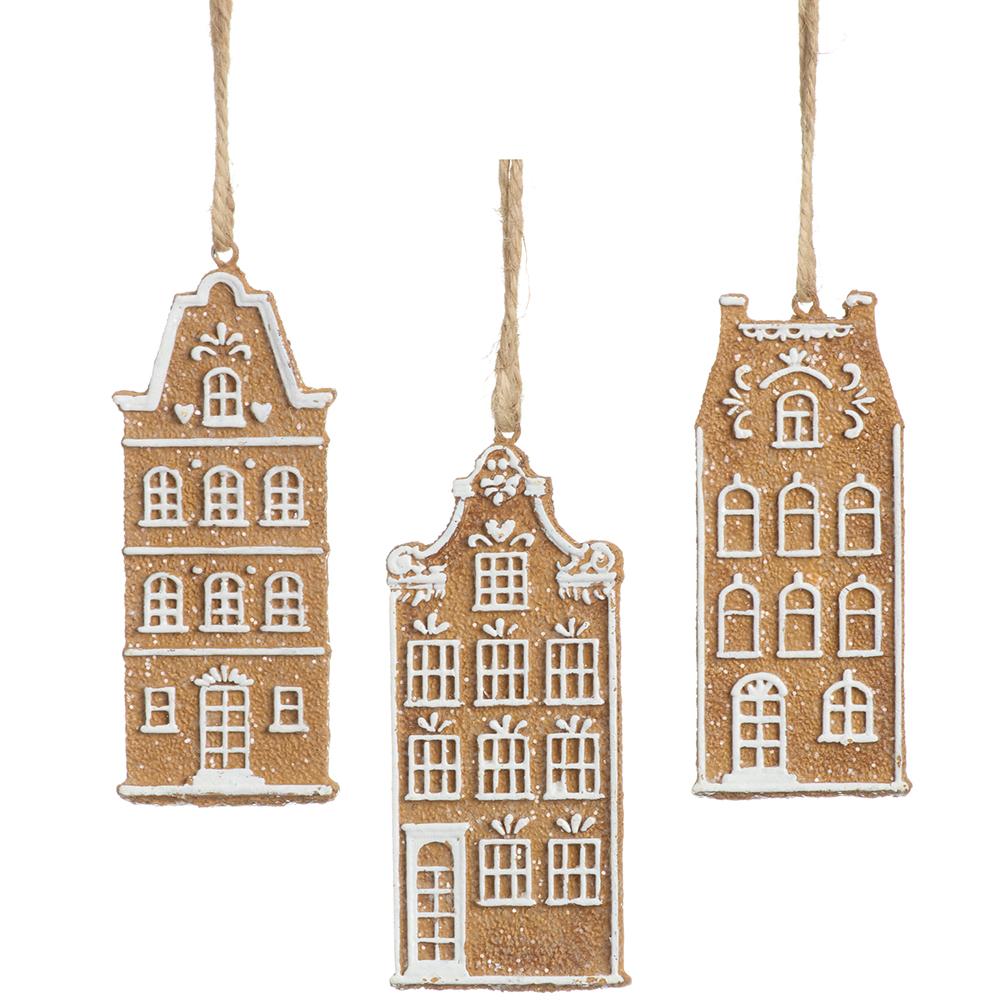 Gingerbread House Ornament Set of 3