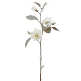 Glittered White Magnolia Spray