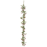 65” Variegated Red Holly Garland