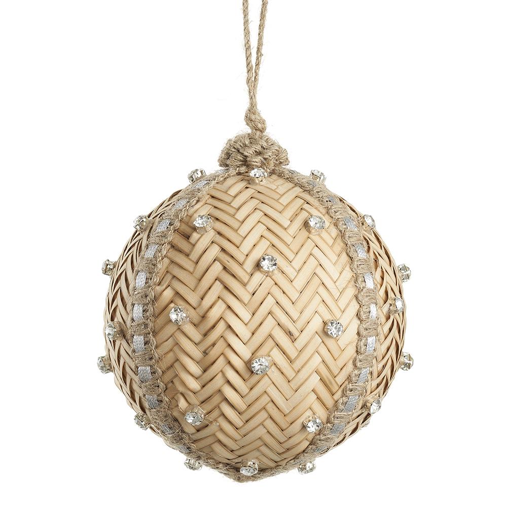 Jewelled Woved Reed Ornament
