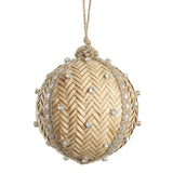 Jewelled Woved Reed Ornament