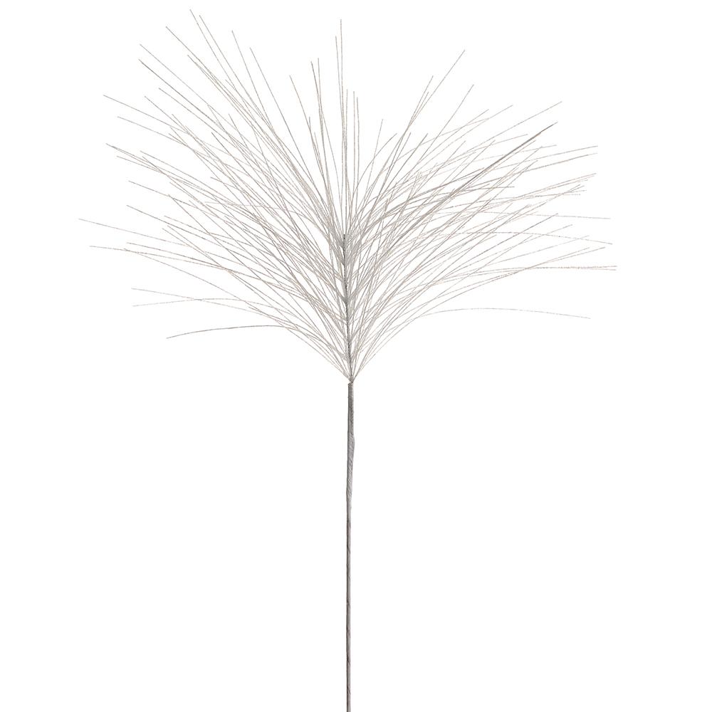 White Glitter Long Needle Pine Spray