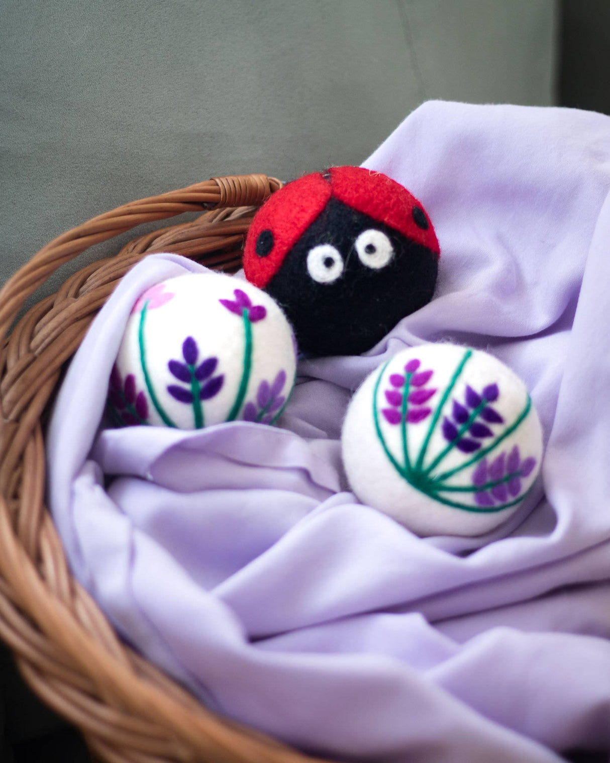 Ladybug & Lavender Eco Wool Dryer Balls