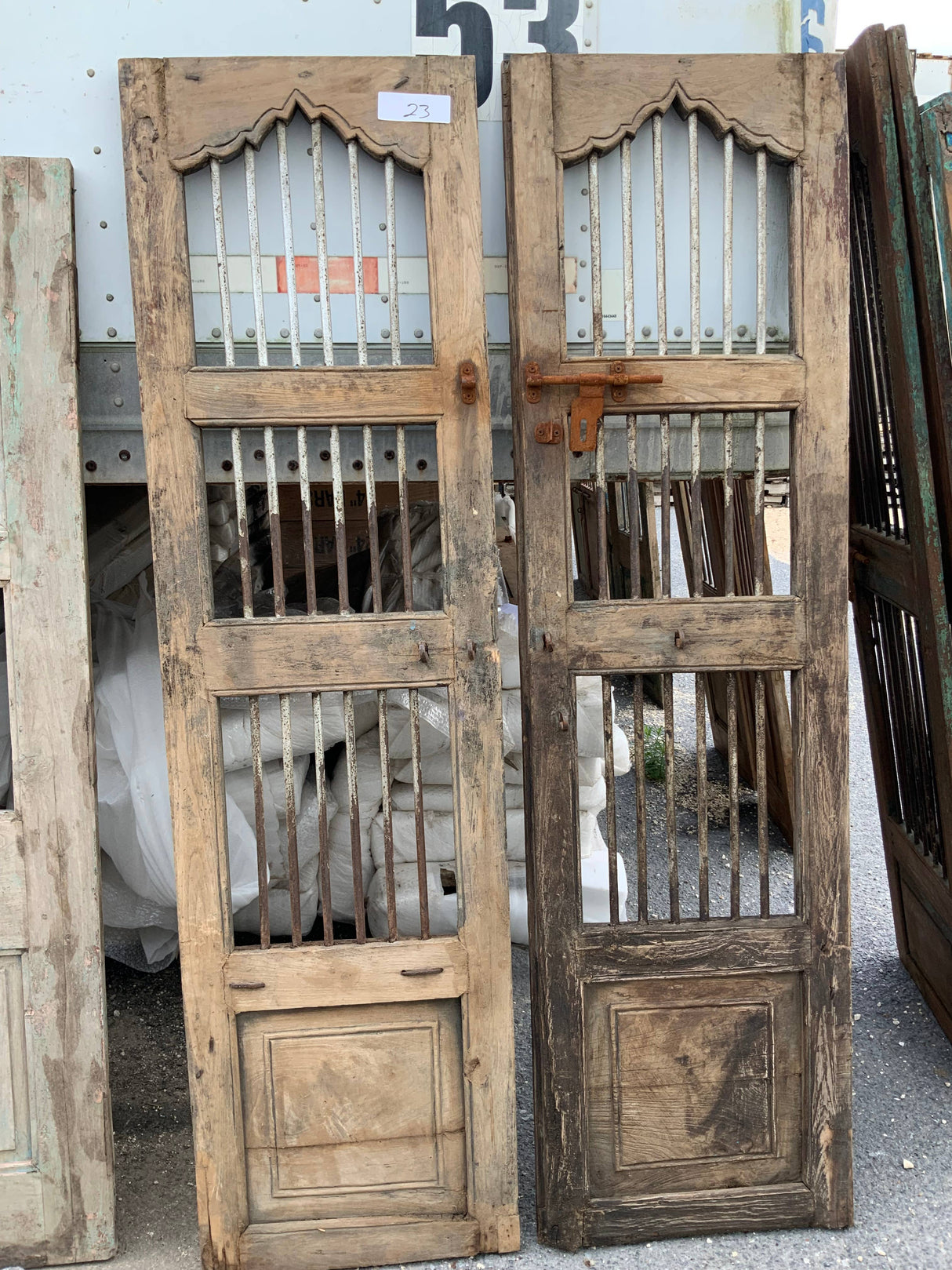 Vintage Iron Bar Door Panels