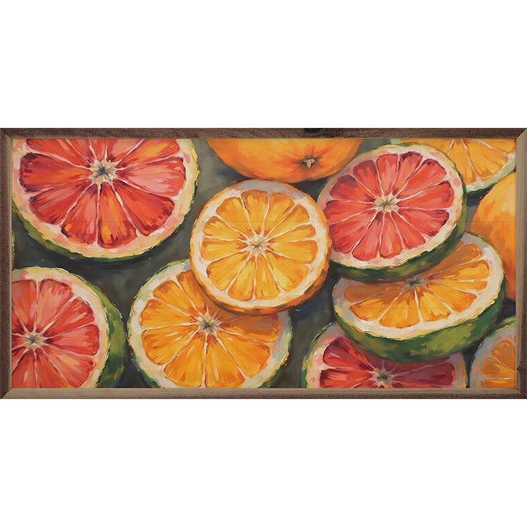 24" Summery Fruit Wood Art