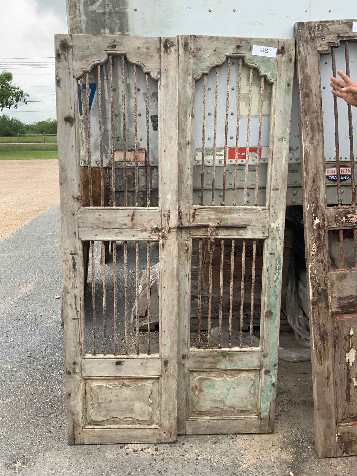 Vintage Iron Bar Door Panels