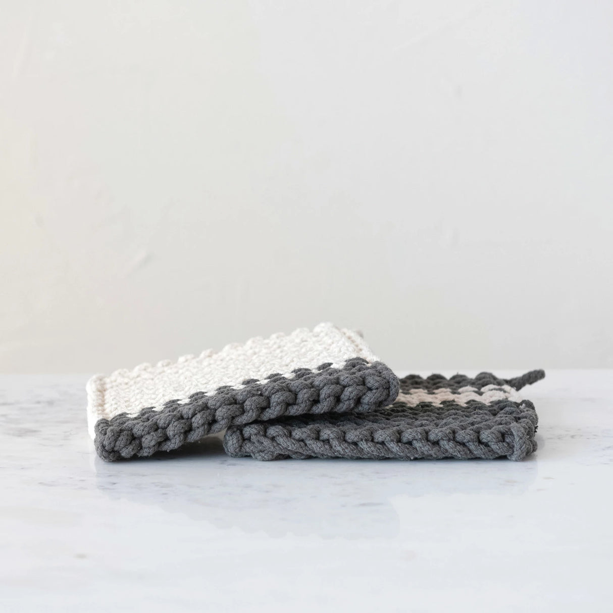 Cotton Crocheted Pot Holder- 2 Styles