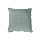 Mint Square Stonewashed Linen Pillow