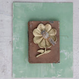 Gold Cast Aluminum Flower Dish