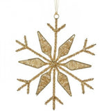 Champagne Fluret Snowflake Ornament