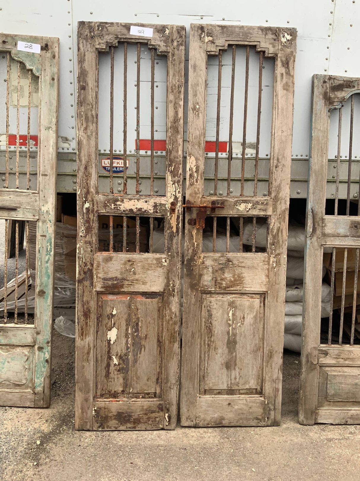 Vintage Iron Bar Door Panels