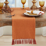 Recycled Orange Woven Table Runner