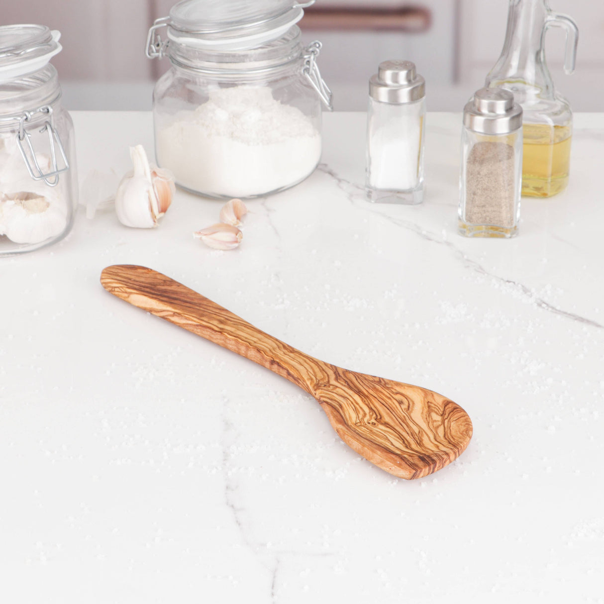 Olive Wood Handmade Corner Spoon