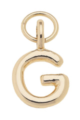 J Mini Initial Charm in Shiny Gold