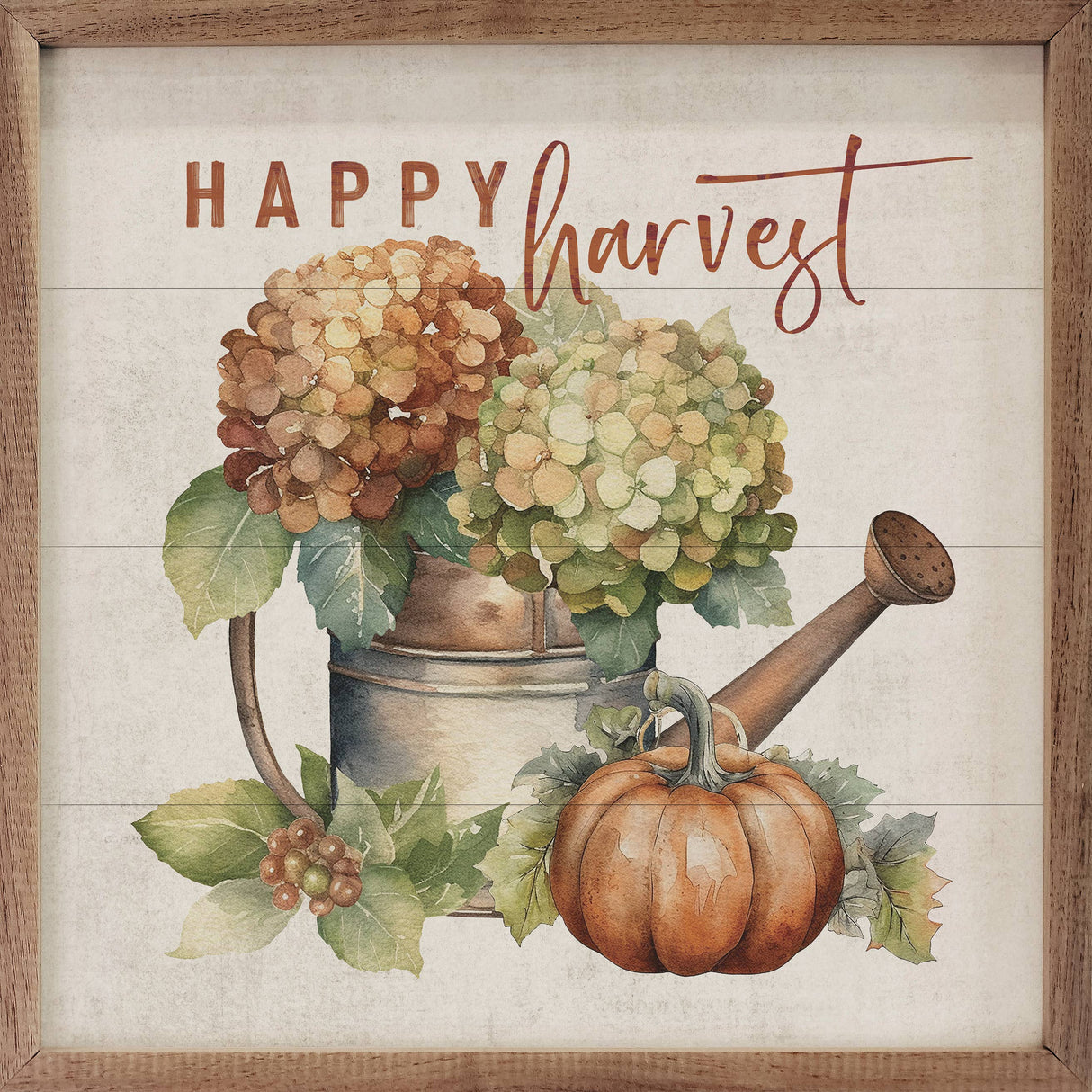Happy Harvest Watering Can Art