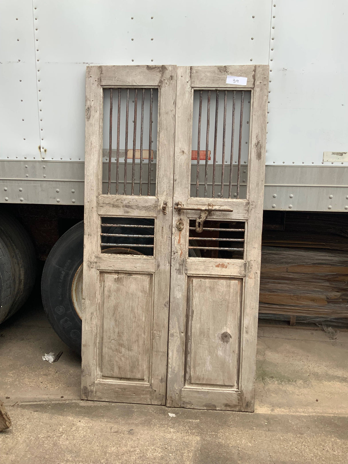 Vintage Iron Bar Door Panels