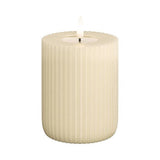Deluxe Cream Stripe 3x4" Candle